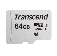 Карта памяти MicroSDXC 64GB Transcend TS64GUSD300S Class 10 U1 300S без адаптера