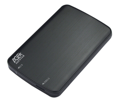 Внешний корпус для HDD SATA 2.5” AgeStar 3UB2A12-6G (BLACK) для HDD/SSD SATA 6Gb/s 2.5", USB 3.0, алюминий, черный
