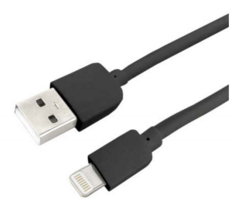Кабель интерфейсный USB 2.0 Garnizon AM/Lightning 8P GCC-USB2-AP2-6 для iPhone5/6/7, IPod, IPad, 1.8 м, черный, пакет Гарнизон