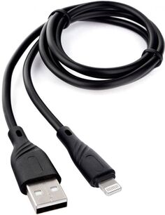 Кабель интерфейсный USB 2.0 Cablexpert CCB-USB-AMAPO1-1MB AM/Lightning, 1м, черный, блистер