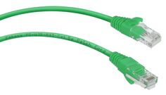 Кабель патч-корд U/UTP 5e кат. 1м. Cabeus PC-UTP-RJ45-Cat.5e-1m-GN неэкранированный, зеленый