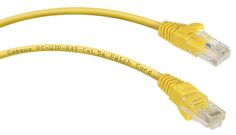 Кабель патч-корд U/UTP 5e кат. 2м. Cabeus PC-UTP-RJ45-Cat.5e-2m-YL неэкранированный, желтый
