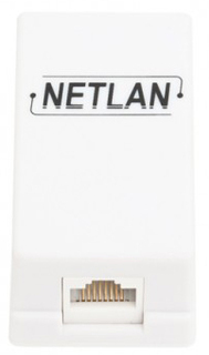 Компьютерная розетка настенная Netlan EC-UWO-1-UD2-WT-10 ,1 порт, Кат.5e (Класс D), 100МГц, RJ45/8P8C, 110, T568A/B, неэкранированная, белая, уп-ка 10
