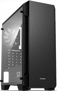 Корпус ATX Zalman S3 черный, без БП, с окном, 2xUSB 2.0, USB 3.0, Audio