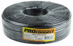 Кабель PROconnect 01-2205-1 RG-6U (75 Ом), CCS/Al/Al 48%, бухта 100м, черный, OUTDOOR