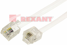 Удлинитель Rexant 18-3021 телефонный 2М белый