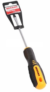 Отвертка шлицевая Rexant 12-6430 SL 6х100 мм, двухкомпонентная рукоятка