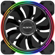 Вентилятор для корпуса ALSEYE HALO 4.0 120*120*25mm, 800-2000rpm, 21.5-45.2CFM, 13.5-35.2dBA, 4-pin PWM, RGB, RTL