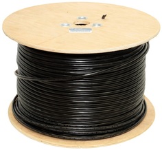 Кабель витая пара F/UTP 5e кат. 4 пары 5bites FS5505-305CPE-M 24AWG(0.50 мм), медь, одножильный (solid), внешний, PE, чёрный, уп/305м