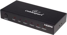 Разветвитель HDMI Cablexpert HD19F/4x19F DSP-4PH4-02 1 компьютер => 4 монитора, Full-HD, 3D, 1.4v, каскадируемый