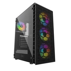 Корпус ATX Powercase Mistral Z4С Mesh ARGB CMIZ4C-A4 черный, без БП, с окном, USB 3.0, 2*USB 2.0, audio