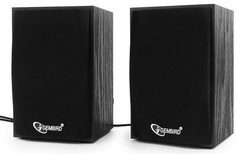 Компьютерная акустика 2.0 Gembird SPK-201 черный, 5 Вт, рег, громкости, питание USB, МДФ