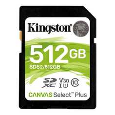 Карта памяти 512GB Kingston SDS2/512GB SDXC Canvas Select Plus 100R C10 UHS-I U3 V30