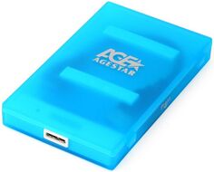 Внешний корпус для HDD SATA 2.5” AgeStar 3UBCP1-6G (BLUE) для HDD/SSD SATA 6Gb/s 2.5", USB 3.0, пластик, синий