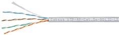 Кабель витая пара U/UTP 5e кат. 4 пары Cabeus UTP-4P-Cat.5e-SOLID-LSZH-GY 24AWG(0.50 мм), медь, одножильный (solid), внутренний, LSZH, нг(A)-HF, серый