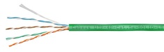 Кабель витая пара U/UTP 5e кат. 4 пары Cabeus UTP-4P-Cat.5e-SOLID-LSZH-GN 24AWG(0.51 мм), медь, одножильный (solid), внутренний, LSZH, зелёный, уп/305