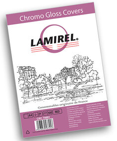 Обложка Fellowes LA-78691 Lamirel Chromolux A4, картонные, глянцевые, красный, 230г/м², 100шт