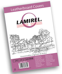 Обложка Fellowes LA-78771 Lamirel Delta A4, картонные, с тиснением под кожу , кремовый, 230г/м², 100шт