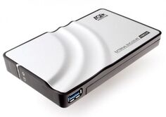 Внешний корпус для HDD SATA 2.5” AgeStar 3UB2P для HDD/SSD SATA 6Gb/s 2.5", USB 3.0, серебристый