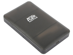 Внешний корпус AgeStar 31UBCP3C (BLACK) для HDD/SSD SATA 3Gb/s 2.5", USB Type-C, пластик, черный