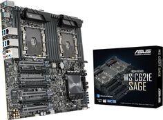 Материнская плата E-ATX ASUS WS C621E SAGE (2xLGA3647,C621,12*DDR4 RDIMM ECC(2666),10*SATA 6G RAID,M.2,4*U.2,7*PCI-E,7.1CH,2*GLan,6*USB 3.1/Type-C) RT