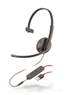 Гарнитура Plantronics BlackWire C3215-A 209746-201 jack 3.5/USB-A