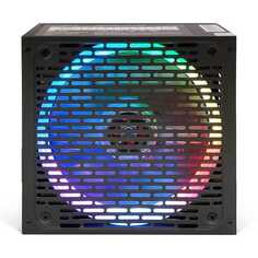 Блок питания ATX HIPER HPB-600RGB 600W, ActivePFC, RGB 140mm fan, black, BOX