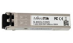 Модуль SFP Mikrotik S-85DLC05D MM, с двойным разъемом LC,на расстояние до 550 метров, работает в волновом спектре 850nm