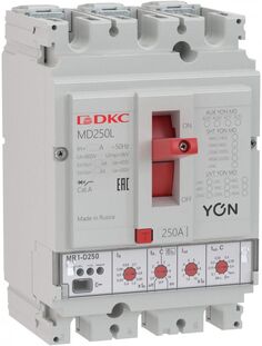 Автоматический выключатель в литом корпусе DKC MD100N-MR1 микропроцессорный расцепитель, 40kA, 400 В~, 3P, 100А, "YON"