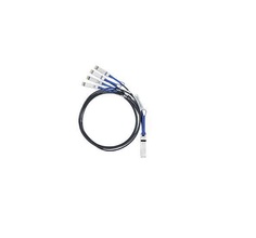 Кабель MELLANOX TECHNOLOGIES MC2609130-001 passive copper hybrid cable, ETH 40GbE to 4x10GbE, QSFP to 4xSFP+, 1m