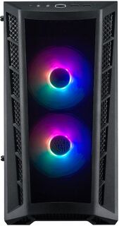 Корпус mATX Cooler Master MasterBox MB320L ARGB MCB-B320L-KGNN-S02 черный, без БП, боковая панель из закаленного стекла, 2*USB 3.2, audio, ARGB contro