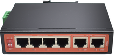 Коммутатор неуправляемый Wi-Tek WI-PS206-I v2 4 PoE портов 100Base-T IEEE802.3at/af+2*100Base-T, VLAN, Watchdog, IP30, питание 48-55V