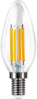 Лампа филаментная Camelion LED12-C35-FL/830/E14 12Вт/100Вт, E14, 207-244В, 3000К, 1105лм, свеча (13708)