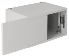 Шкаф антивандальный Netlan EC-WS-075240-GY настенный пенального типа с дверью на петлях, 7U, Ш520хВ320хГ400мм, цвет серый