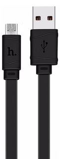 Кабель Hoco X5 6957531040064 USB 2.0 бамбук, AM/microBM, черный, 1м