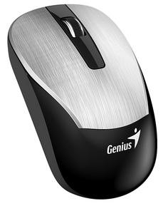 Мышь Genius ECO-8015 silver, 800/1200/1600 dpi, радио 2,4 Ггц, аккумулятор, USB