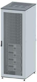 Шкаф напольный 19", 47U DKC R5IT4766PF 600х600 двери перфорированная/перфорированная,укомплектован вводом и заглушками RAL7011/7035, "RAM telecom"