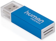 Карт-ридер CBR Human Friends Speed Rate Glam blue, All-in-one, Micro MS(M2), SD, T-flash, Micro SD, MS-DUO, MMC, SDHC,DV,MS PRO, MS, MS PRO DUO, USB 2