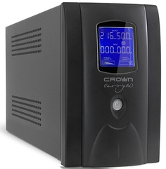 Источник бесперебойного питания Crown CMU-SP800EURO LCD CM000001493 line-Intractive, 800VA450W, 3*EURO+1*IEC bypass, LCD-дисплей