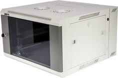 Шкаф настенный 19", 9U TWT TWT-CBW3G-9U-6x6-GY серии Pro, 3-секционный, 600x600, стеклянная дверь