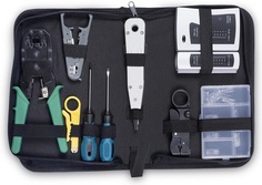 Набор инструментов Cabeus HT-TK-01 для заделки витой пары , зачистки, отвертки, тестер, коннекторы