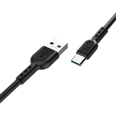 Кабель интерфейсный USB 2.0 Hoco X33 6931474706119 AM/Type-C, черный, 1м, 5А