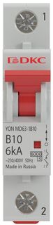 Автоматический выключатель модульный DKC MD63-1D3-6 1P 3А D 6kA, "YON"