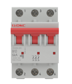 Автоматический выключатель модульный DKC MD63-3C40-10 3P 40А C 10kA, "YON"