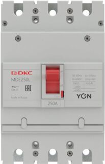 Автоматический выключатель в литом корпусе DKC MDE250L125 термомагнитный расцепитель, 18kA, 400 В~, 3P, 125А, "YON"