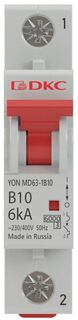 Автоматический выключатель модульный DKC MD63-1D16-10 1P 16А D 10kA, "YON"