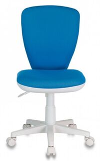 Кресло детское Бюрократ KD-W10 голубой 26-24 крестовина пластик белый