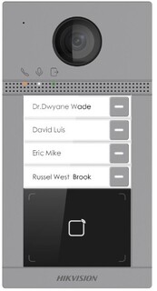 Вызывная панель HIKVISION DS-KV8413-WME1(B) 2Мп IP на четырех абонентов с ИК-подсветкой и Wi-Fi CMOS 2Мп цветный объектив