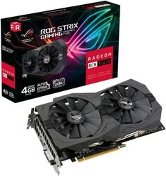 Видеокарта PCI-E ASUS Radeon RX 560 ROG STRIX GAMING (ROG-STRIX-RX560-4G-V2-GAMING) 4GB GDDR5 128bit 14nm 1199/6000MHz DVI-D/HDMI