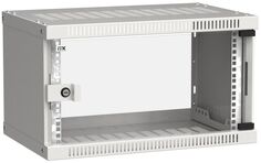 Шкаф настенный 19", 6U ITK LWE3-06U53-GF LINEA WE, 550x350мм дверь стекло серый